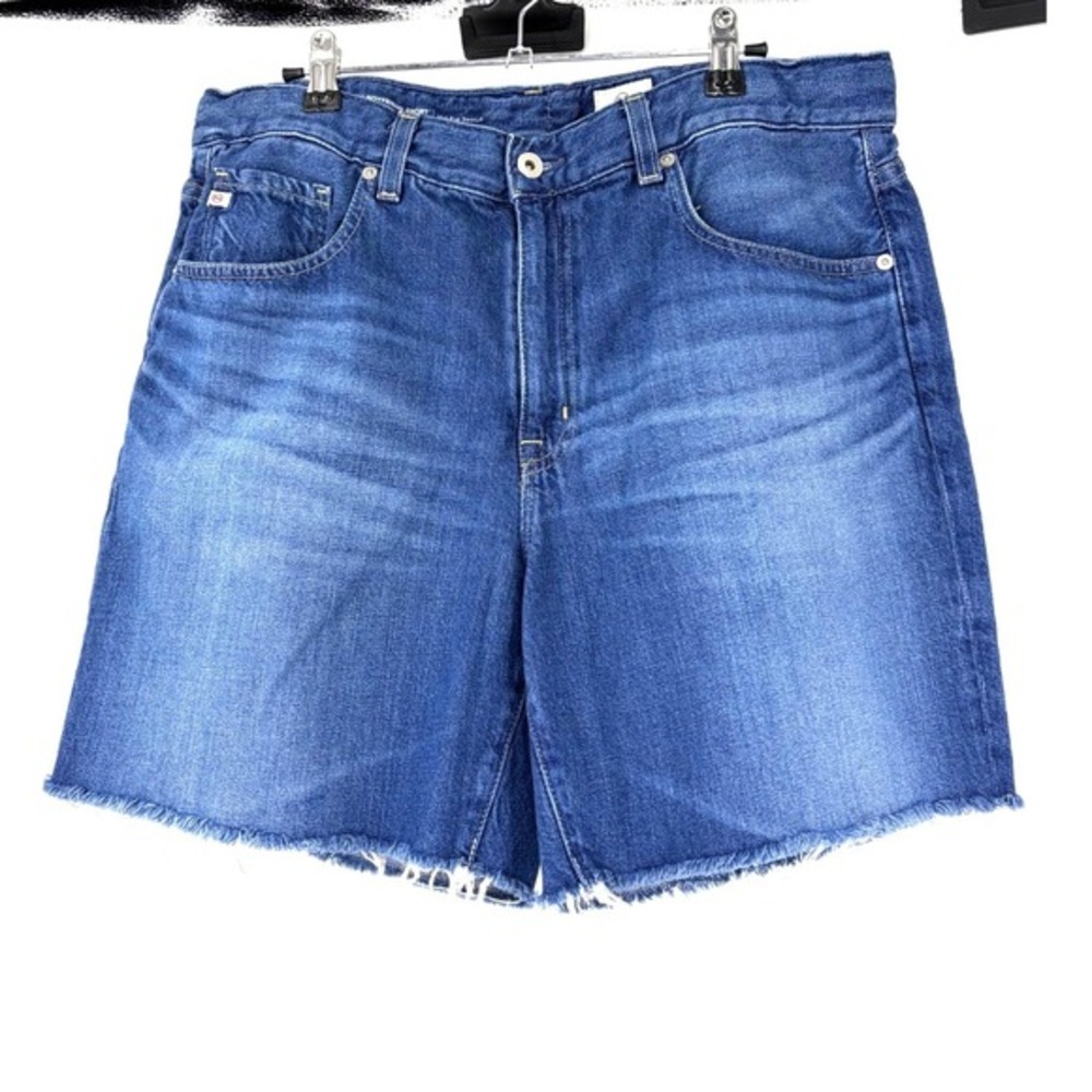 AG Adriano Goldschmied Ex-Boyfriend Mid-Rise Bermuda Denim Shorts Blue‎ 31